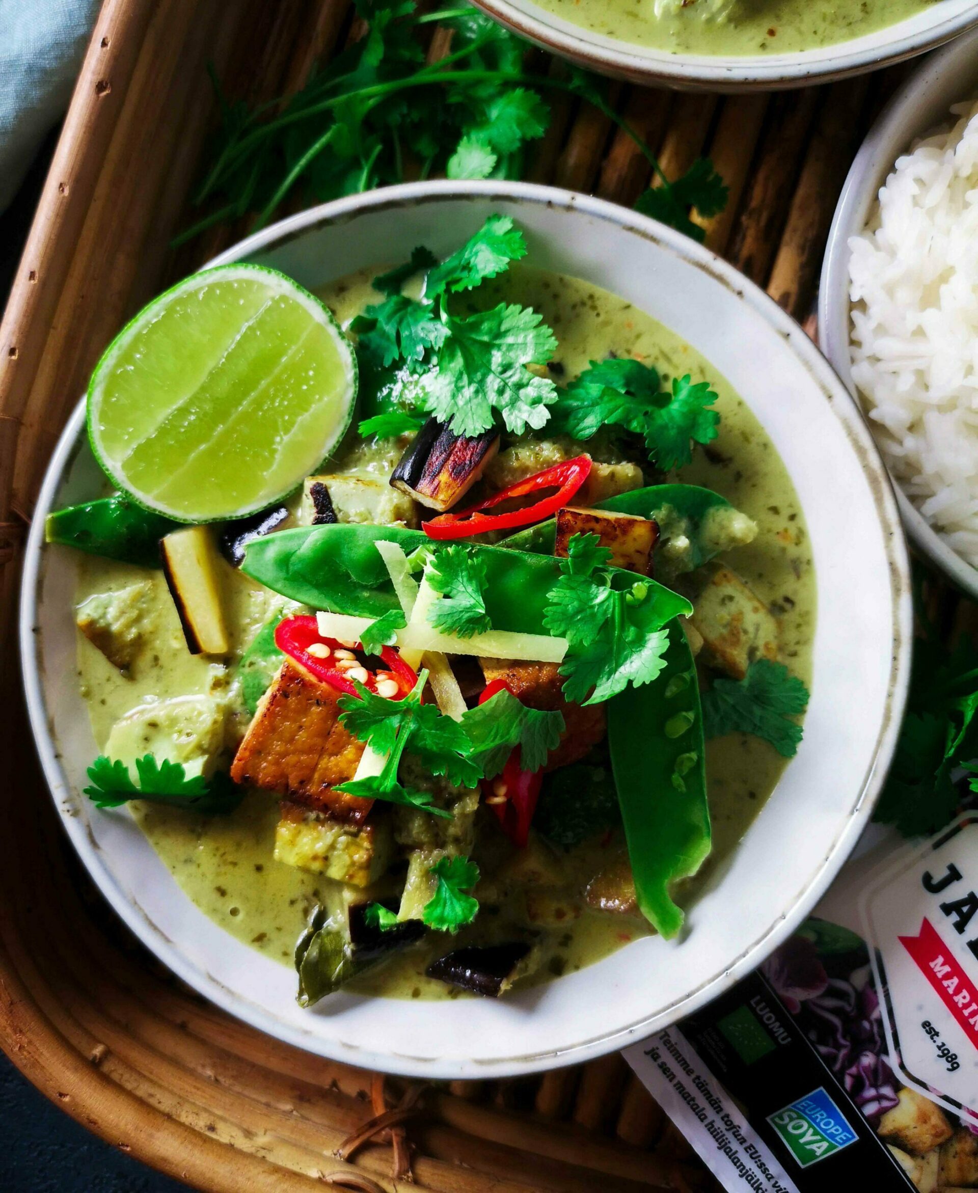 Vihreä tofucurry resepti|Vihreä tofu curry kasvis resepti