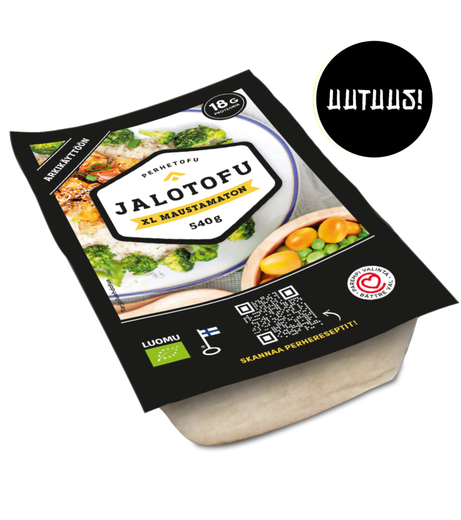 Maustamaton Jalotofu XL, toiselta nimeltään Perhetofu, on ratkaisu suurempaan tofutarpeeseen.