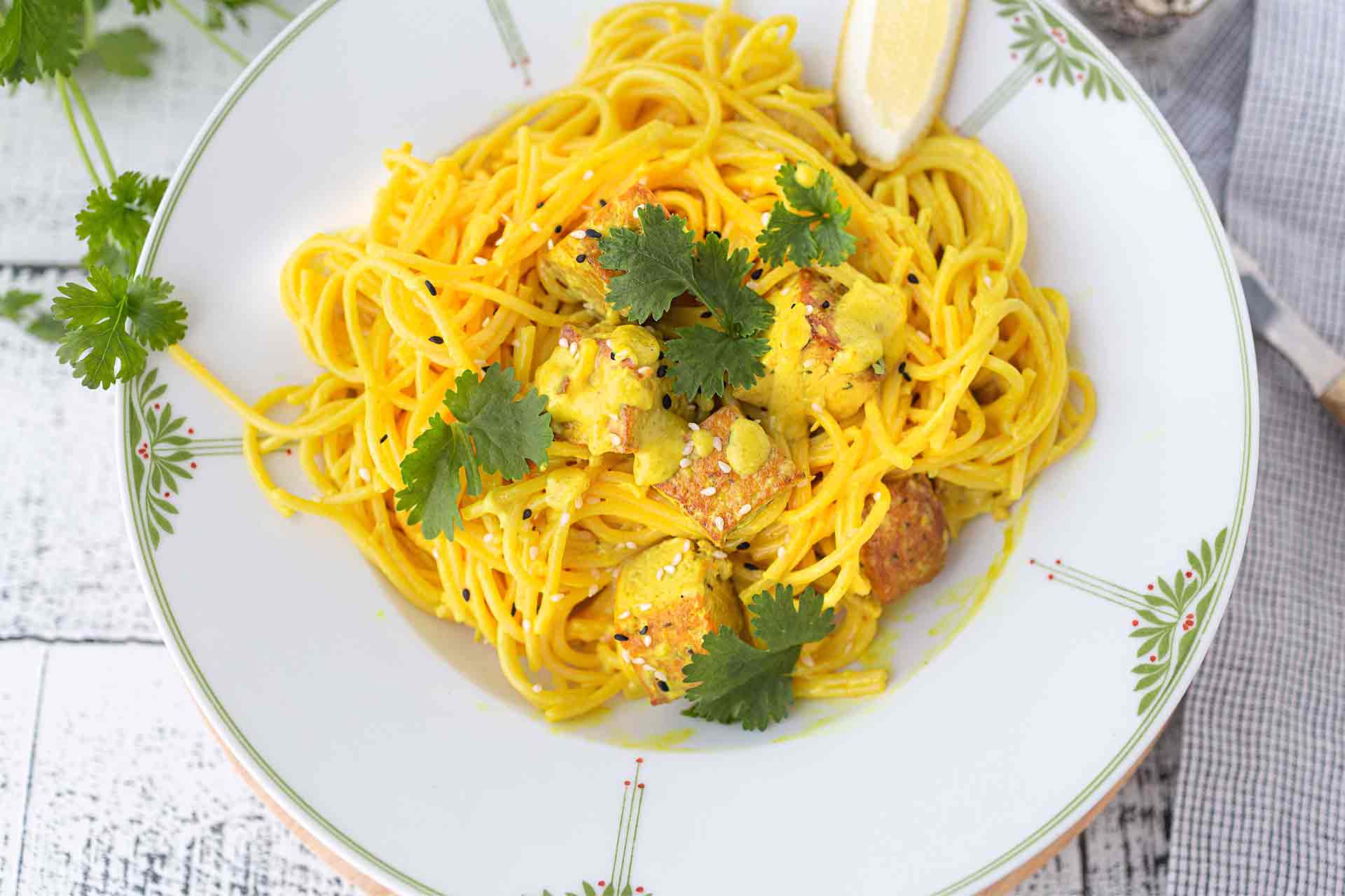 maultaan pirteä tofu limonello, eli sitruunainen tofupasta